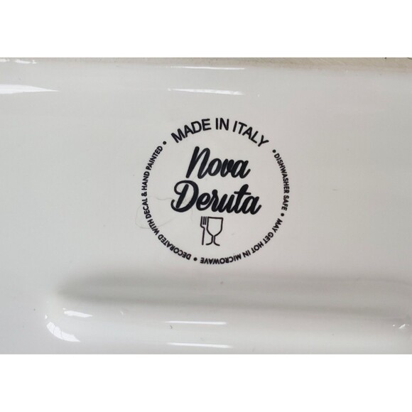 Nova Deruta Serving Snack Appetizer Plate Tray 12.25” Italian Arabesco Floral - Picture 8 of 9